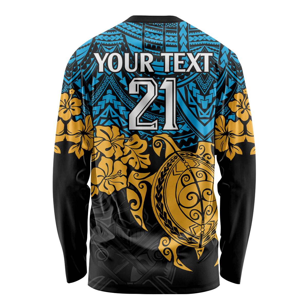 custom-titans-rugby-long-sleeve-shirt-gld-hibiscus-and-turtle-with-polynesian-pattern