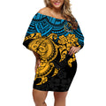 custom-titans-rugby-off-shoulder-short-dress-gld-hibiscus-and-turtle-with-polynesian-pattern