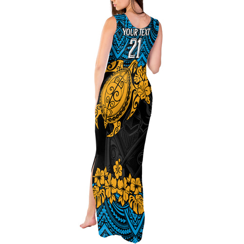 custom-titans-rugby-tank-maxi-dress-gld-hibiscus-and-turtle-with-polynesian-pattern