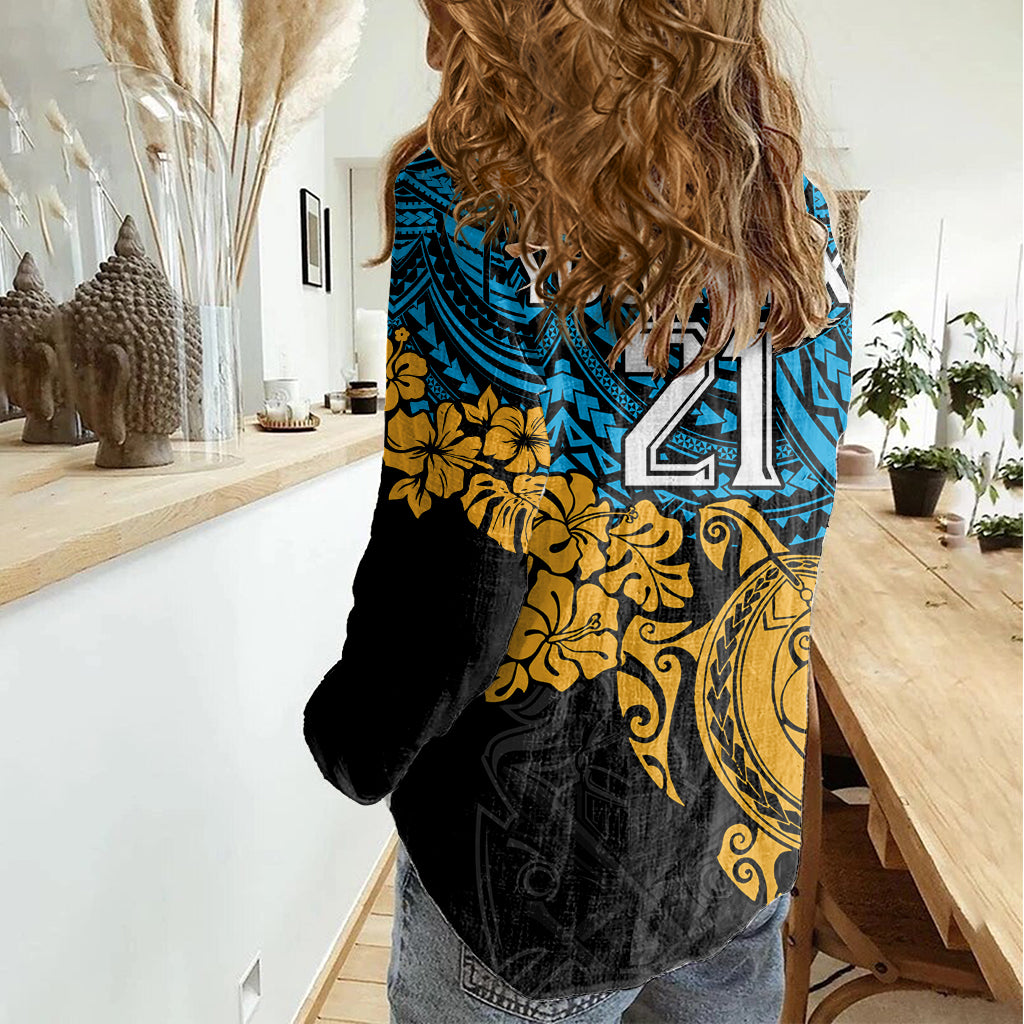 custom-titans-rugby-women-casual-shirt-gld-hibiscus-and-turtle-with-polynesian-pattern