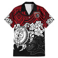 custom-knights-rugby-family-matching-mermaid-dress-and-hawaiian-shirt-novocastrians-hibiscus-and-turtle-with-polynesian-pattern