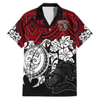 custom-knights-rugby-family-matching-mermaid-dress-and-hawaiian-shirt-novocastrians-hibiscus-and-turtle-with-polynesian-pattern