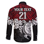 custom-knights-rugby-family-matching-short-sleeve-bodycon-dress-and-hawaiian-shirt-novocastrians-hibiscus-and-turtle-with-polynesian-pattern