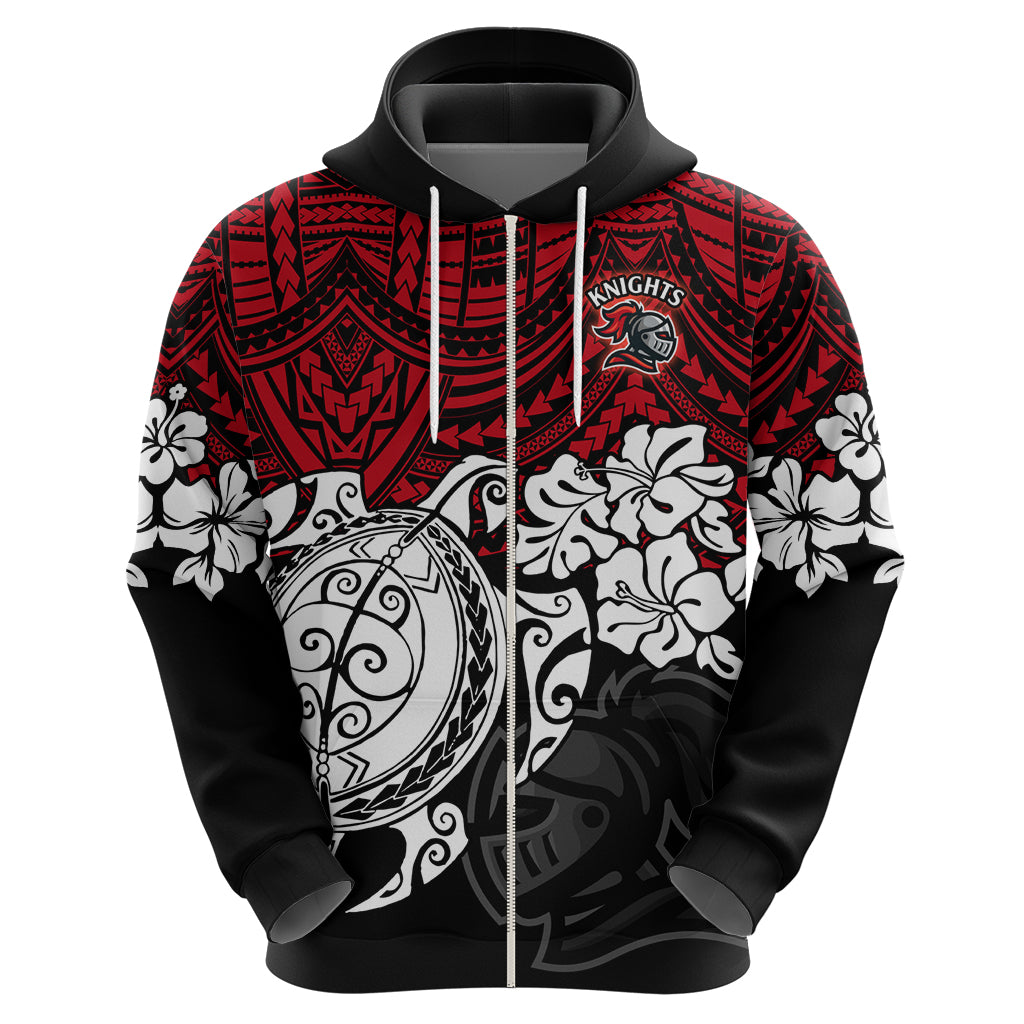 custom-knights-rugby-hoodie-novocastrians-hibiscus-and-turtle-with-polynesian-pattern