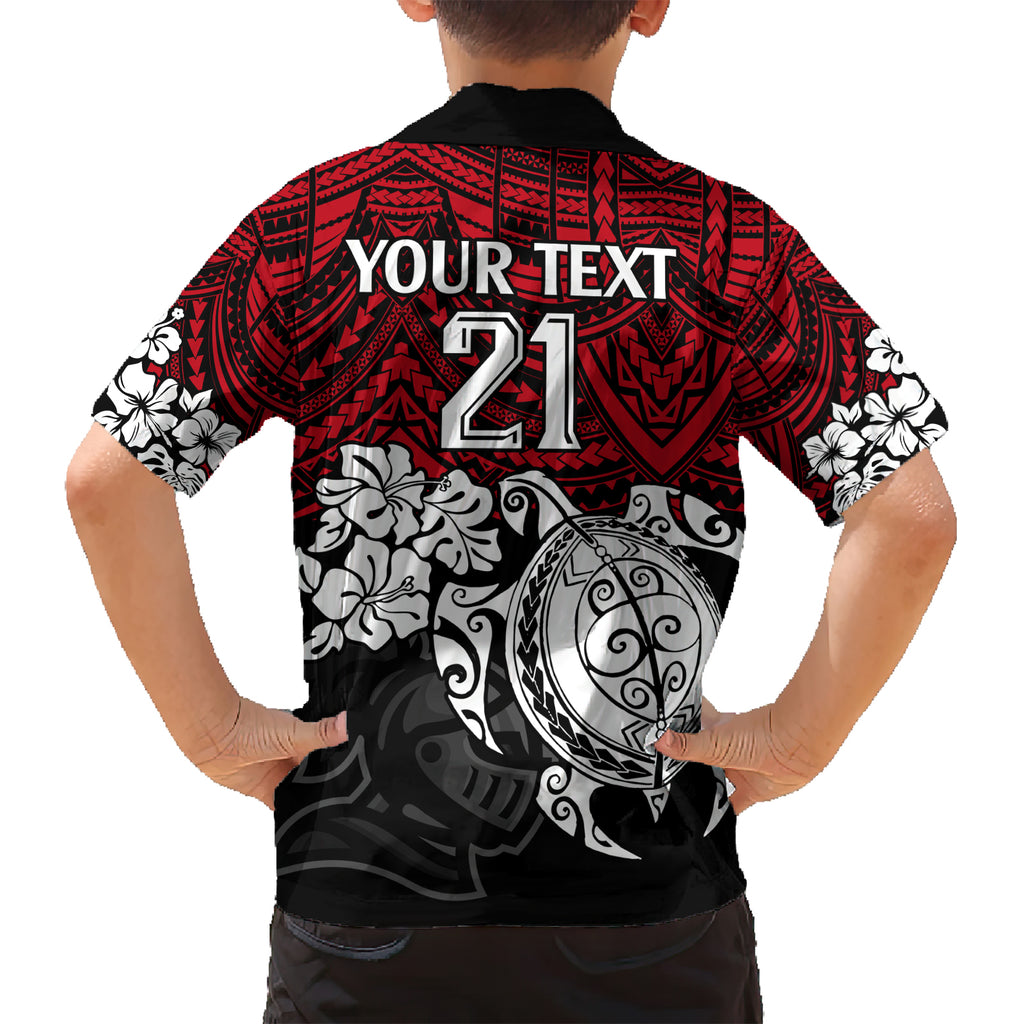 custom-knights-rugby-kid-hawaiian-shirt-novocastrians-hibiscus-and-turtle-with-polynesian-pattern