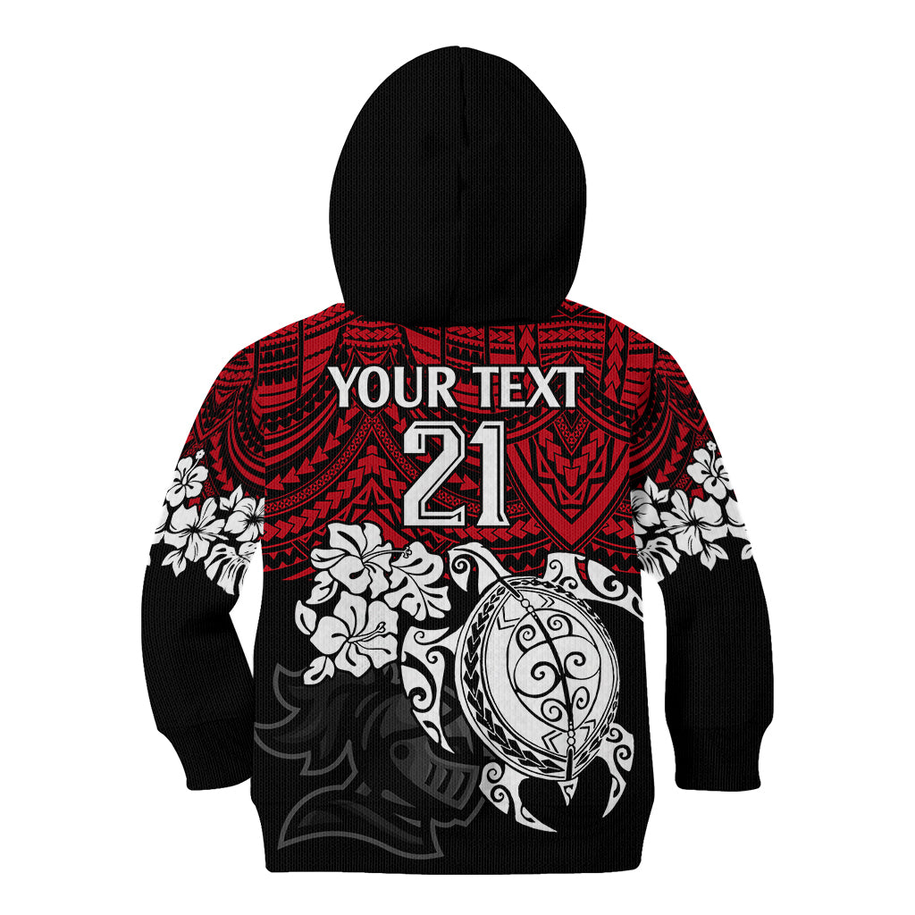custom-knights-rugby-kid-hoodie-novocastrians-hibiscus-and-turtle-with-polynesian-pattern