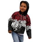 custom-knights-rugby-kid-hoodie-novocastrians-hibiscus-and-turtle-with-polynesian-pattern