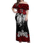custom-knights-rugby-off-shoulder-maxi-dress-novocastrians-hibiscus-and-turtle-with-polynesian-pattern