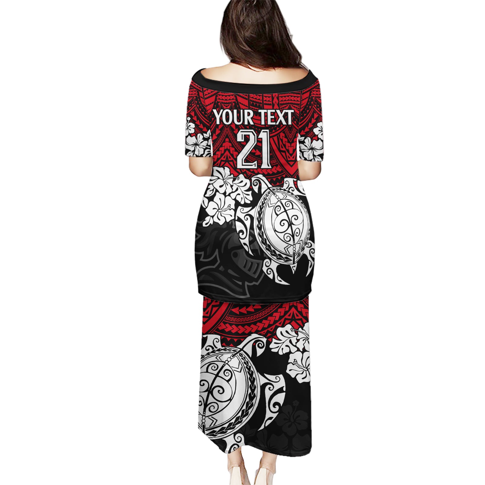 custom-knights-rugby-puletasi-novocastrians-hibiscus-and-turtle-with-polynesian-pattern