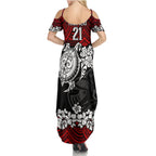 custom-knights-rugby-summer-maxi-dress-novocastrians-hibiscus-and-turtle-with-polynesian-pattern