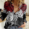 custom-knights-rugby-women-casual-shirt-novocastrians-hibiscus-and-turtle-with-polynesian-pattern