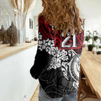 custom-knights-rugby-women-casual-shirt-novocastrians-hibiscus-and-turtle-with-polynesian-pattern