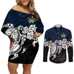 custom-cowboys-rugby-couples-matching-off-shoulder-short-dress-and-long-sleeve-button-shirt-hibiscus-and-turtle-with-polynesian-pattern