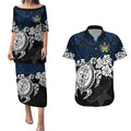 custom-cowboys-rugby-couples-matching-puletasi-dress-and-hawaiian-shirt-hibiscus-and-turtle-with-polynesian-pattern