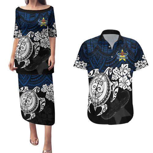 custom-cowboys-rugby-couples-matching-puletasi-dress-and-hawaiian-shirt-hibiscus-and-turtle-with-polynesian-pattern