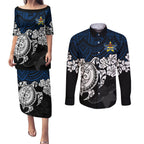 custom-cowboys-rugby-couples-matching-puletasi-dress-and-long-sleeve-button-shirt-hibiscus-and-turtle-with-polynesian-pattern