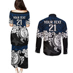 custom-cowboys-rugby-couples-matching-puletasi-dress-and-long-sleeve-button-shirt-hibiscus-and-turtle-with-polynesian-pattern