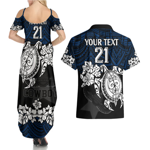custom-cowboys-rugby-couples-matching-summer-maxi-dress-and-hawaiian-shirt-hibiscus-and-turtle-with-polynesian-pattern