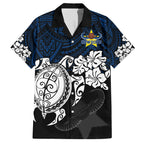 custom-cowboys-rugby-family-matching-off-shoulder-short-dress-and-hawaiian-shirt-hibiscus-and-turtle-with-polynesian-pattern