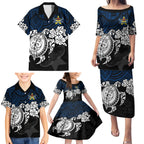 custom-cowboys-rugby-family-matching-puletasi-dress-and-hawaiian-shirt-hibiscus-and-turtle-with-polynesian-pattern