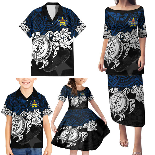 custom-cowboys-rugby-family-matching-puletasi-dress-and-hawaiian-shirt-hibiscus-and-turtle-with-polynesian-pattern