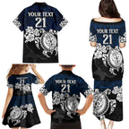 custom-cowboys-rugby-family-matching-puletasi-dress-and-hawaiian-shirt-hibiscus-and-turtle-with-polynesian-pattern