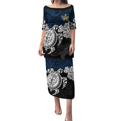 custom-cowboys-rugby-family-matching-puletasi-dress-and-hawaiian-shirt-hibiscus-and-turtle-with-polynesian-pattern