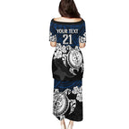 custom-cowboys-rugby-family-matching-puletasi-dress-and-hawaiian-shirt-hibiscus-and-turtle-with-polynesian-pattern