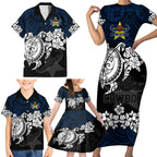 custom-cowboys-rugby-family-matching-short-sleeve-bodycon-dress-and-hawaiian-shirt-hibiscus-and-turtle-with-polynesian-pattern