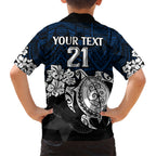 custom-cowboys-rugby-family-matching-short-sleeve-bodycon-dress-and-hawaiian-shirt-hibiscus-and-turtle-with-polynesian-pattern