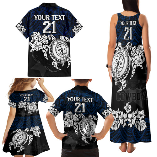 custom-cowboys-rugby-family-matching-tank-maxi-dress-and-hawaiian-shirt-hibiscus-and-turtle-with-polynesian-pattern