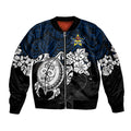 custom-cowboys-rugby-sleeve-zip-bomber-jacket-hibiscus-and-turtle-with-polynesian-pattern