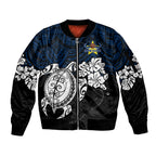 custom-cowboys-rugby-sleeve-zip-bomber-jacket-hibiscus-and-turtle-with-polynesian-pattern