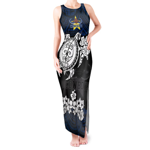 custom-cowboys-rugby-tank-maxi-dress-hibiscus-and-turtle-with-polynesian-pattern