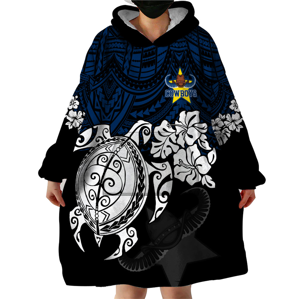 custom-cowboys-rugby-wearable-blanket-hoodie-hibiscus-and-turtle-with-polynesian-pattern