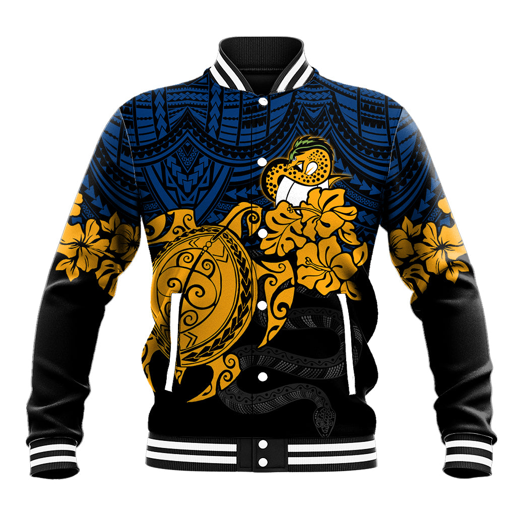 custom-parra-eels-rugby-baseball-jacket-hibiscus-and-turtle-with-polynesian-pattern