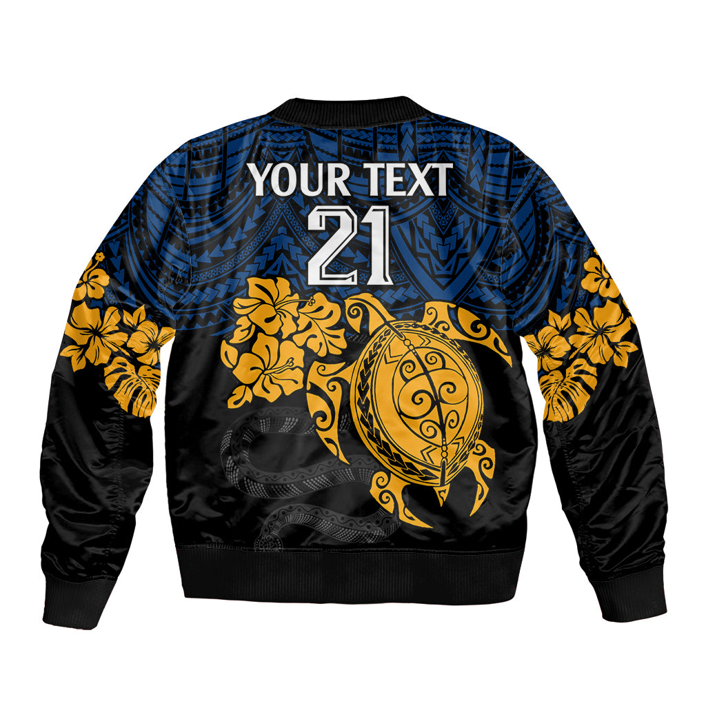 custom-parra-eels-rugby-bomber-jacket-hibiscus-and-turtle-with-polynesian-pattern