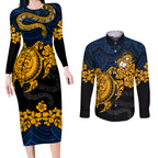 custom-parra-eels-rugby-couples-matching-long-sleeve-bodycon-dress-and-long-sleeve-button-shirt-hibiscus-and-turtle-with-polynesian-pattern