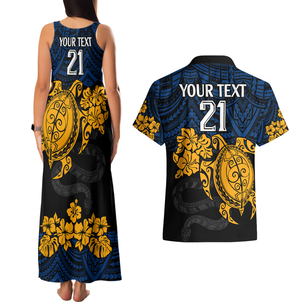 custom-parra-eels-rugby-couples-matching-tank-maxi-dress-and-hawaiian-shirt-hibiscus-and-turtle-with-polynesian-pattern