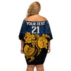 custom-parra-eels-rugby-family-matching-off-shoulder-short-dress-and-hawaiian-shirt-hibiscus-and-turtle-with-polynesian-pattern