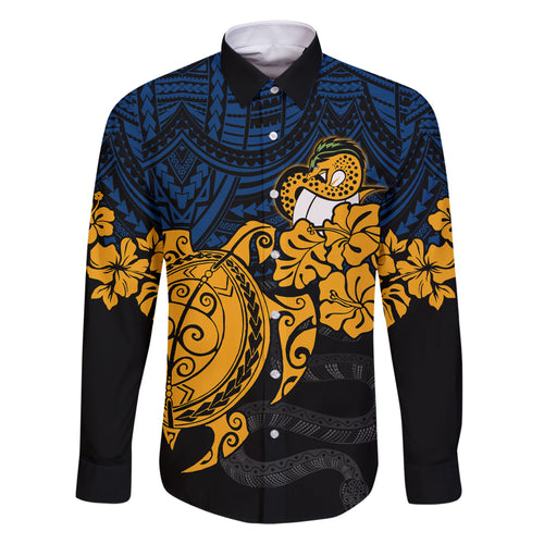 custom-parra-eels-rugby-family-matching-tank-maxi-dress-and-hawaiian-shirt-hibiscus-and-turtle-with-polynesian-pattern