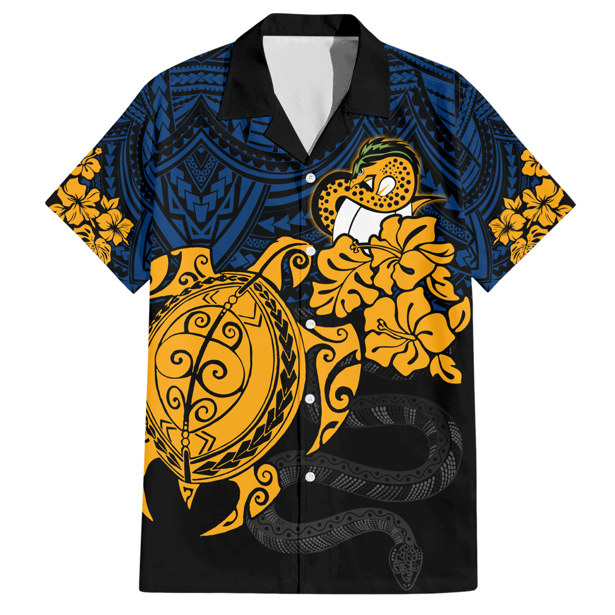 custom-parra-eels-rugby-hawaiian-shirt-hibiscus-and-turtle-with-polynesian-pattern