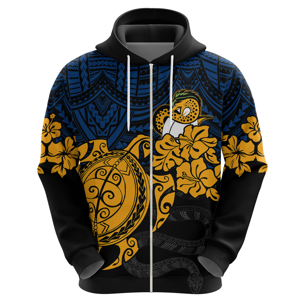 custom-parra-eels-rugby-hoodie-hibiscus-and-turtle-with-polynesian-pattern