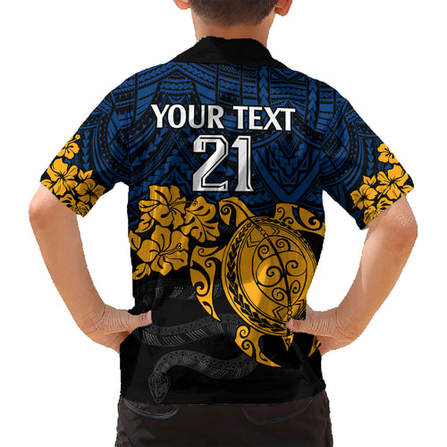 custom-parra-eels-rugby-kid-hawaiian-shirt-hibiscus-and-turtle-with-polynesian-pattern