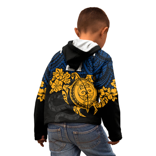 custom-parra-eels-rugby-kid-hoodie-hibiscus-and-turtle-with-polynesian-pattern