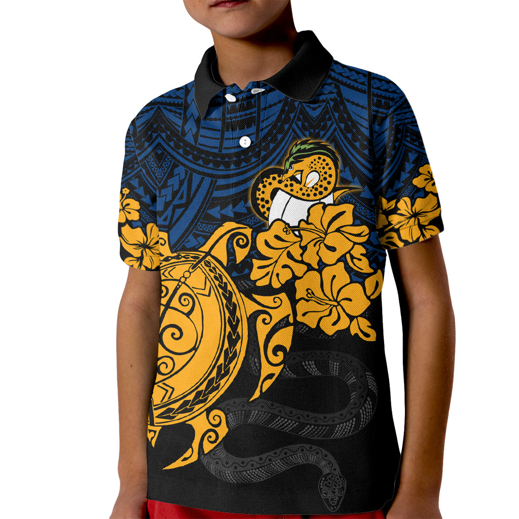 custom-parra-eels-rugby-kid-polo-shirt-hibiscus-and-turtle-with-polynesian-pattern