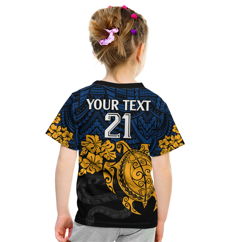 custom-parra-eels-rugby-kid-t-shirt-hibiscus-and-turtle-with-polynesian-pattern