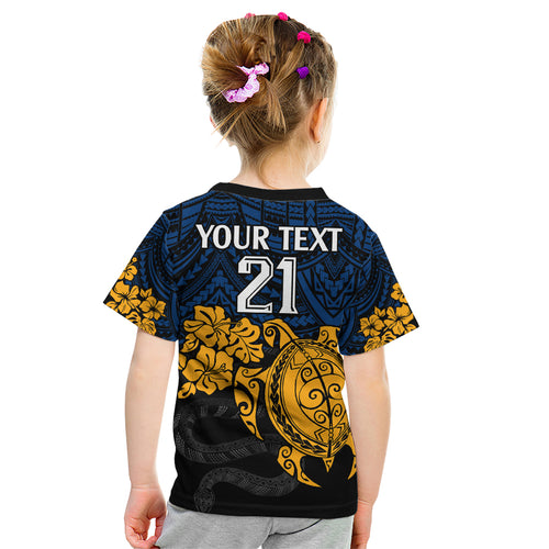 custom-parra-eels-rugby-kid-t-shirt-hibiscus-and-turtle-with-polynesian-pattern