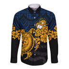 custom-parra-eels-rugby-long-sleeve-button-shirt-hibiscus-and-turtle-with-polynesian-pattern