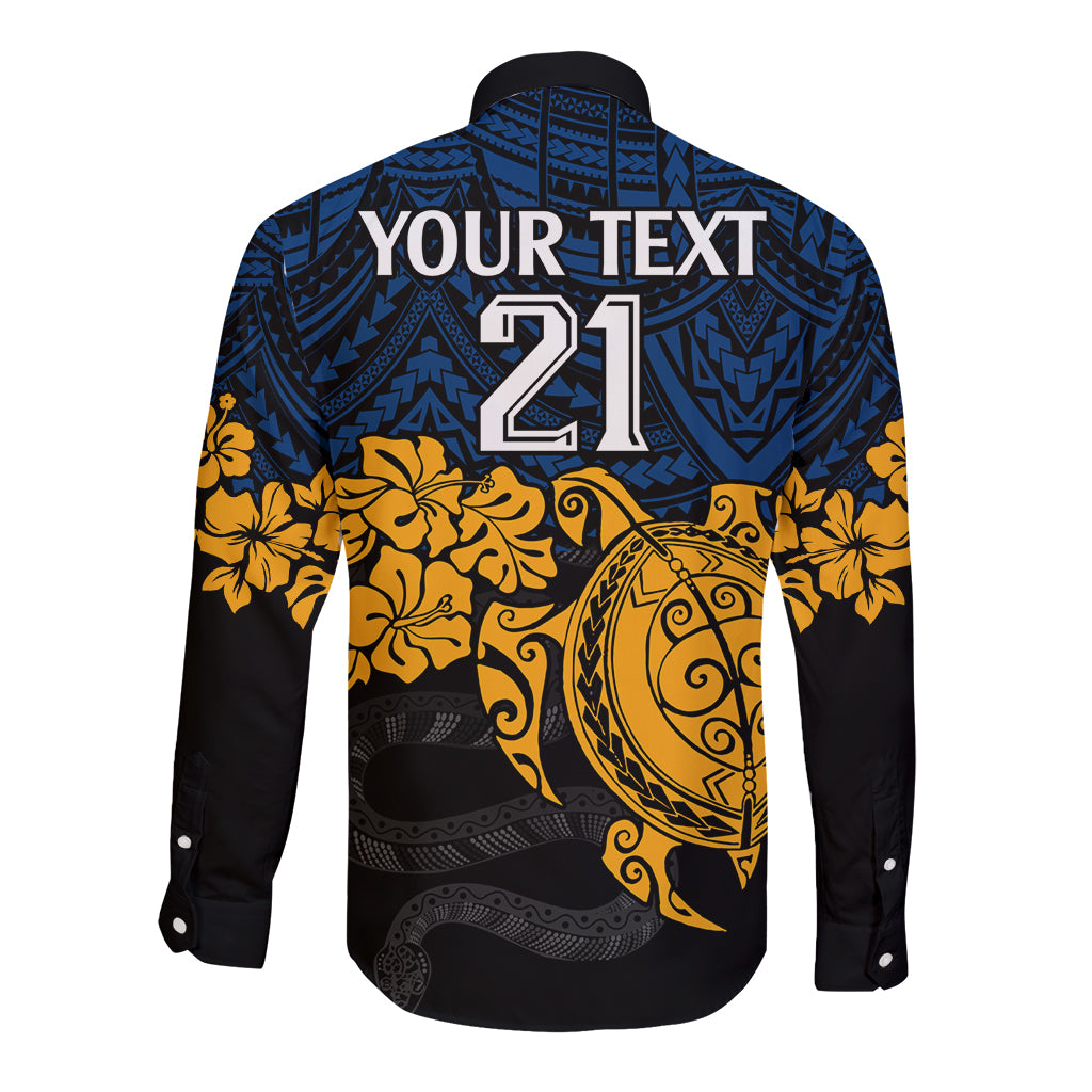 custom-parra-eels-rugby-long-sleeve-button-shirt-hibiscus-and-turtle-with-polynesian-pattern